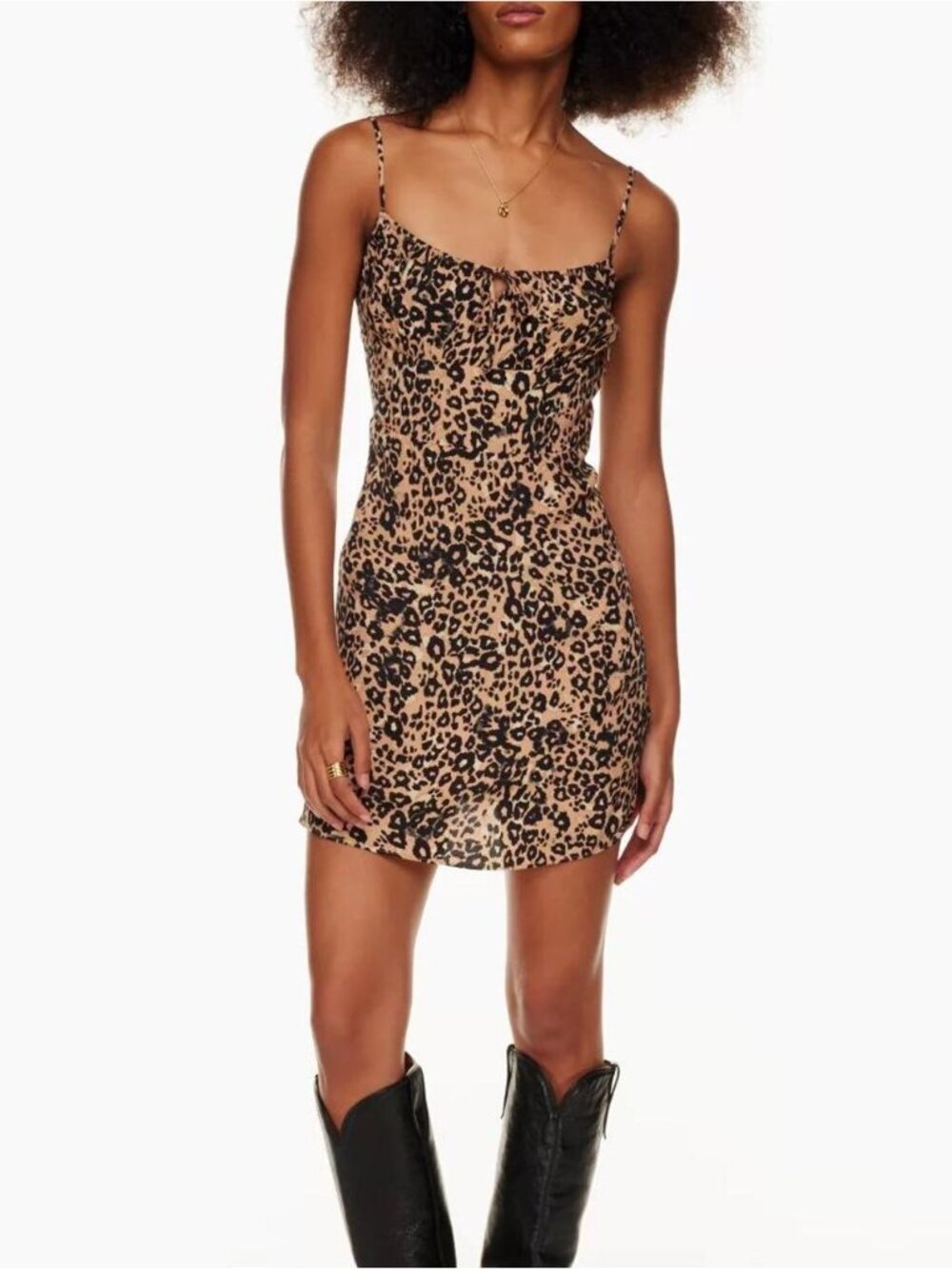 Wilfred Aritzia Leopard Print mini dress